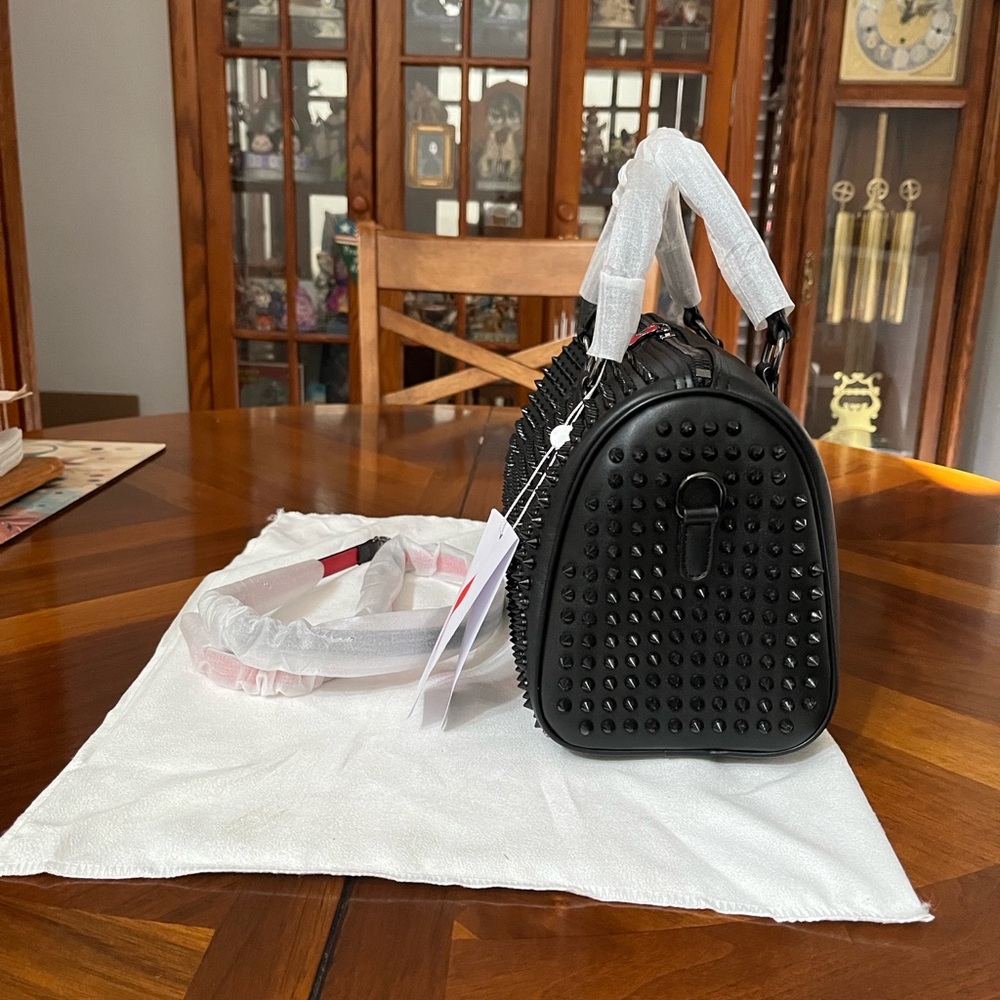 Source Unknown Black Studded Barrel Crossbody Bag… - image 2